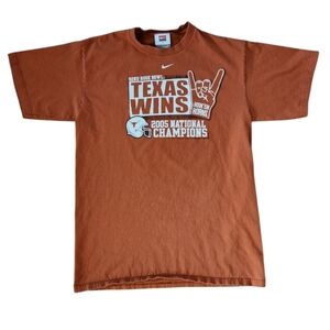 Nike Texas Longhorns 2005 Championship Tee T-Shirt Medium Center Swoosh